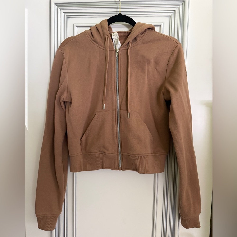 ALO Yoga Brown Zip-Up Hoodie Jacket
